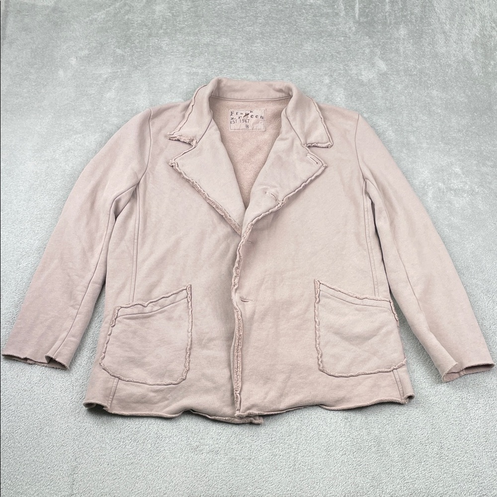 NEW Frank & Eileen M 100% Cotton‎ Taupe Beige Belfast Double Breasted Coat USA